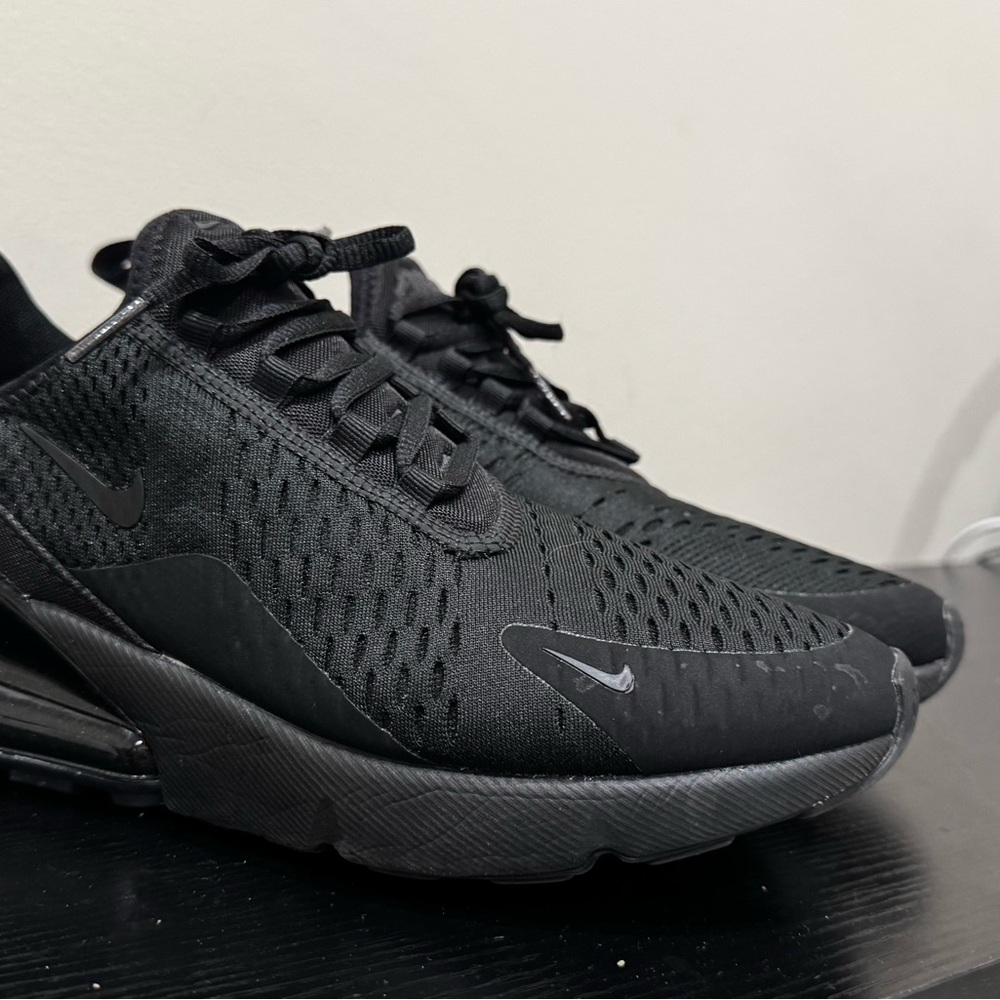 Nike Black Athletic Shoes with Textured Design